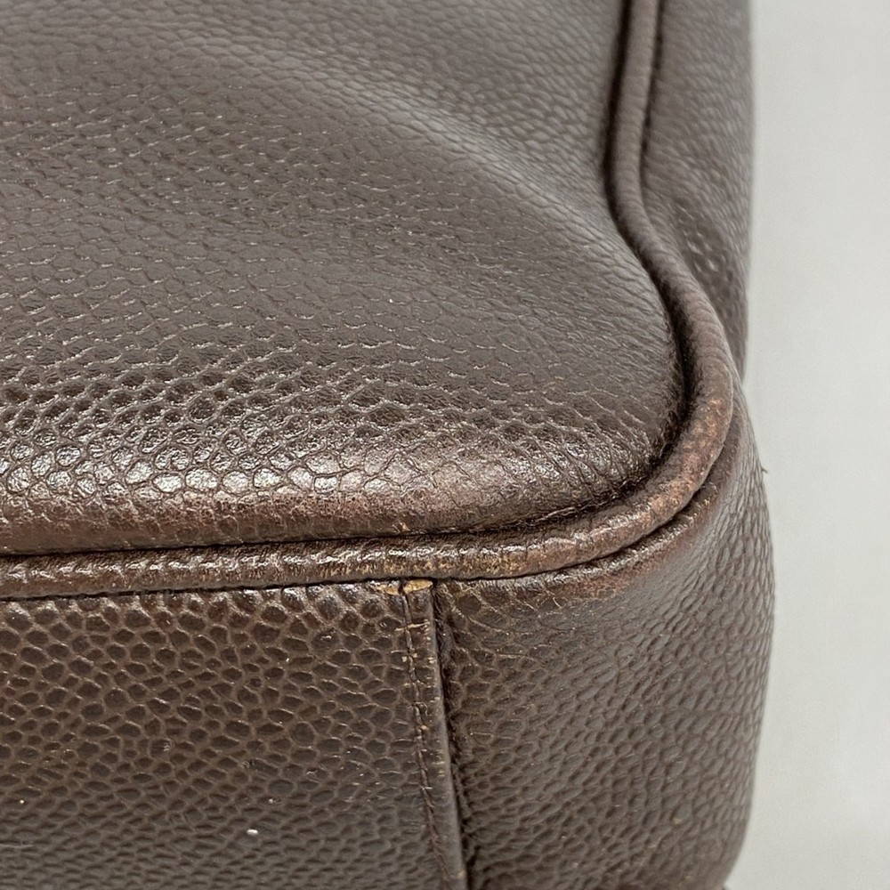 CHANEL Shoulder Bag Chain Caviar Skin Brown - Picture 8 of 16